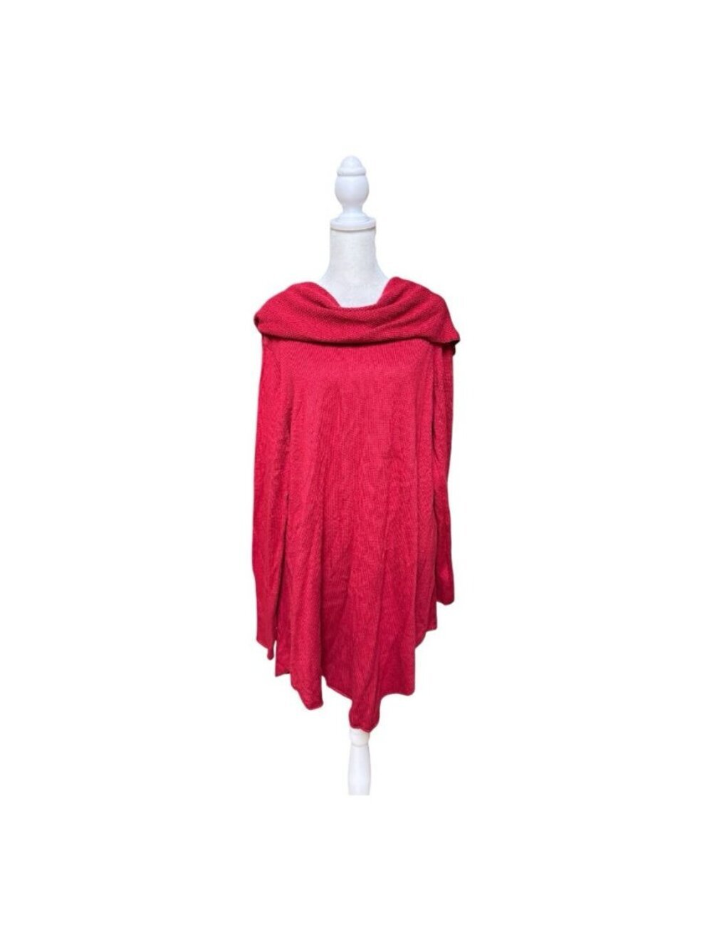 The Limited Women’s XL Red Cowl Neck Tunic Sweater NWT Cotton Blend